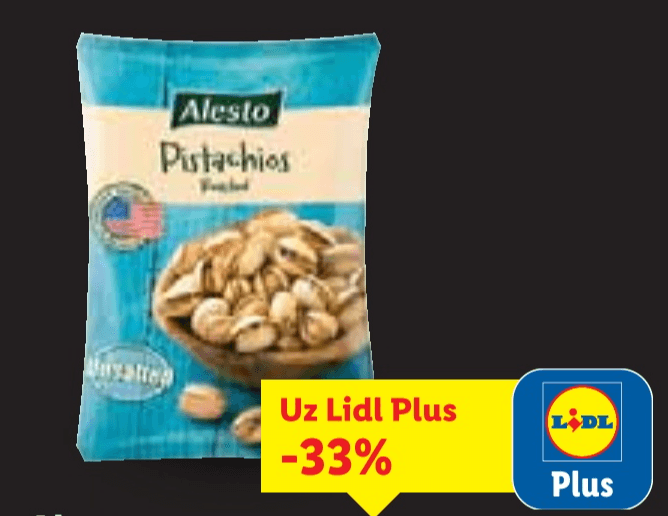 Alesto Kalifornijske pistacije 250 g - Akcija u trgovini Lidl
