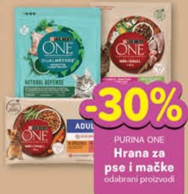 PURINA ONE Hrana za pse i mačke - Akcija u trgovini Plodine