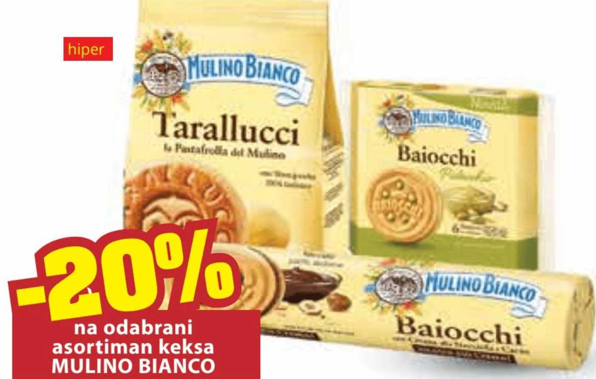 Odabrani asortiman keksa Mulino Bianco - Akcija u trgovini Ribola