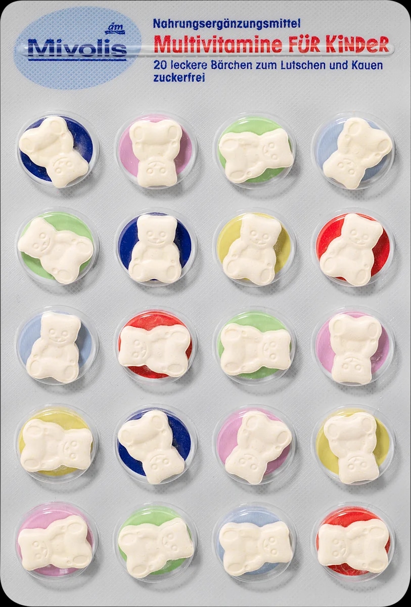 Mivolis Multivitaminske dječje tablete za žvakanje 14 g, 20 kom. - Akcija u trgovini Dm