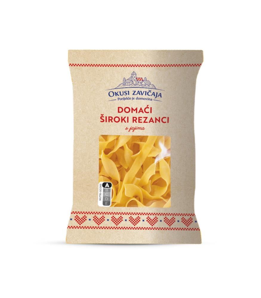 Okusi Zavičaja Domaći široki rezanci s jajima 400 g - Akcija u trgovini Lidl
