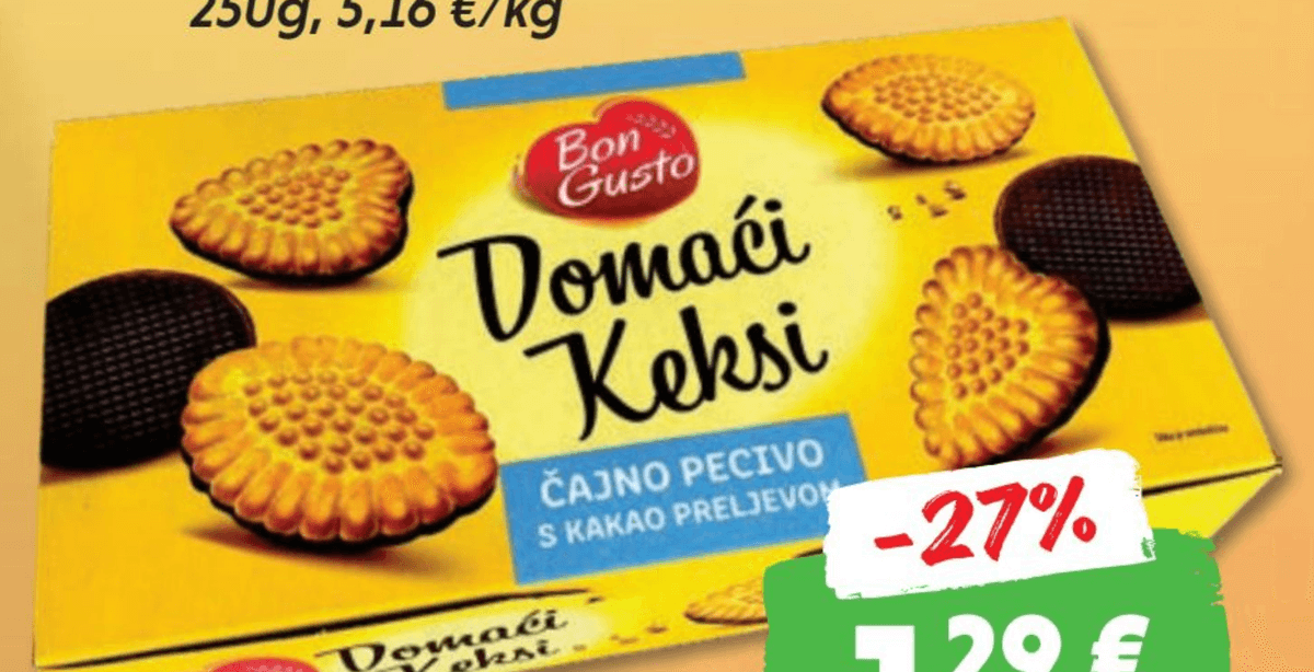 Bon Gusto Domaći Keksi 250 g - Akcija u trgovini Studenac