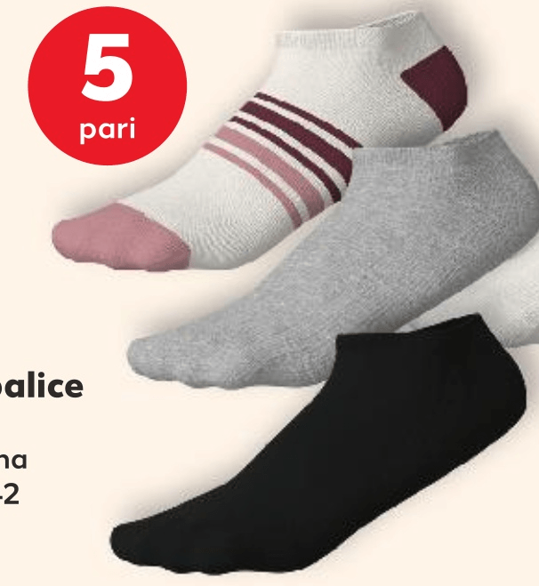 ESMARA Ženske stopalice 5 pari - Akcija u trgovini Kaufland