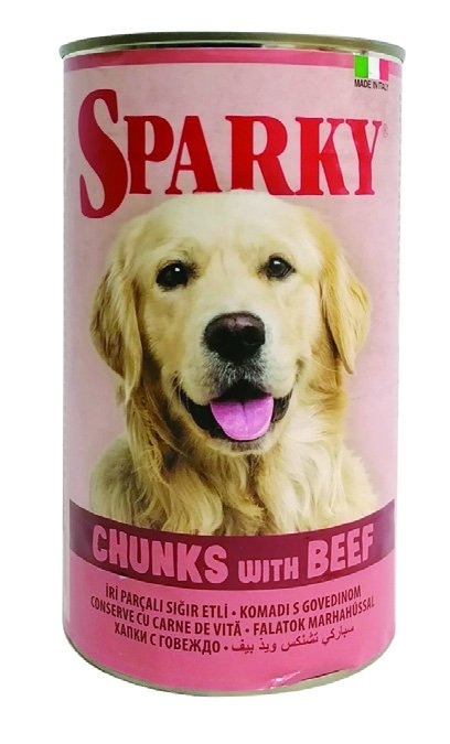 Hrana za pse Sparky Chunks with Beef 1250 g - Akcija u trgovini NTL