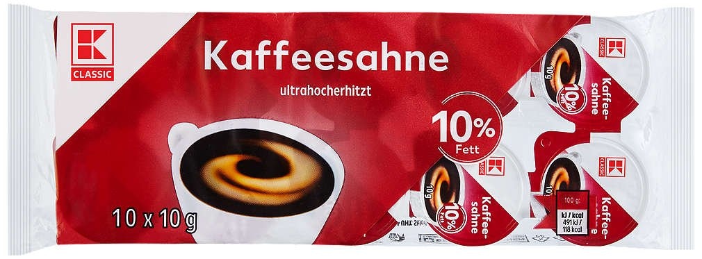 Classic Vrhnje za kavu 10x10 g - Akcija u trgovini Kaufland