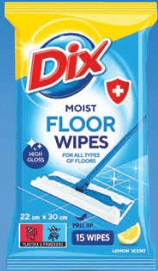 Dix Vlažne maramice za pod 15 komada - Akcija u trgovini Plodine