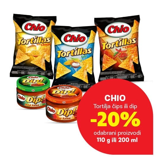 Chio Tortilja čips i umak 110 - 200 g - Akcija u trgovini Plodine