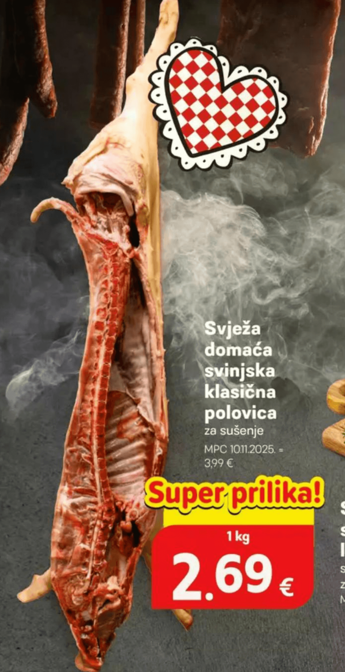 Svježa domaća svinjska klasična polovica - Akcija u trgovini Plodine