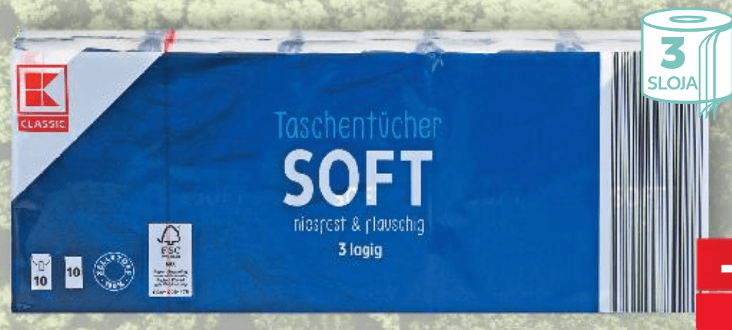 Papirnate maramice SOFT 10/1 K Classic - Akcija u trgovini Kaufland