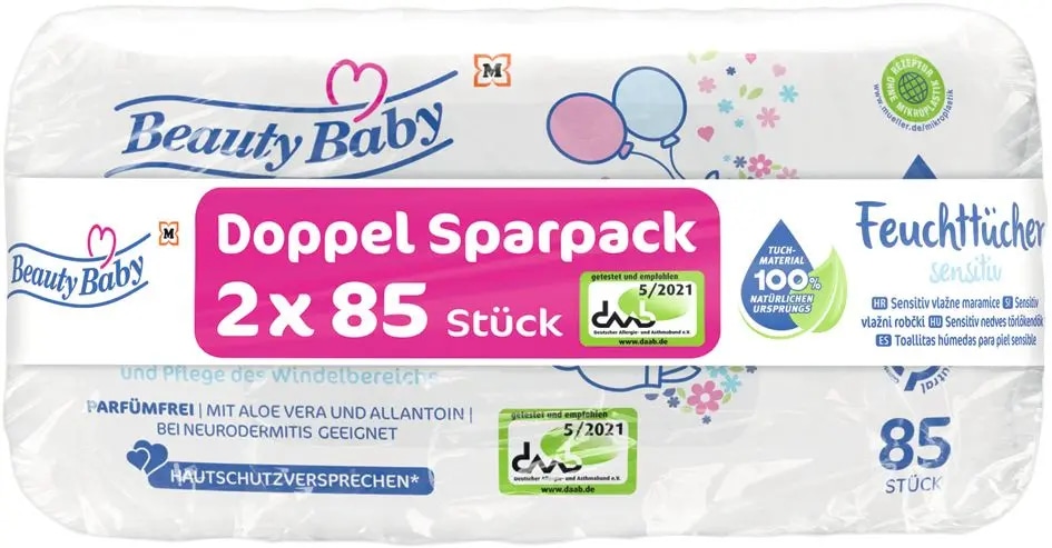 Beauty Baby Comfort vlažne maramice 2 × 85 kom - Akcija u trgovini Mueller