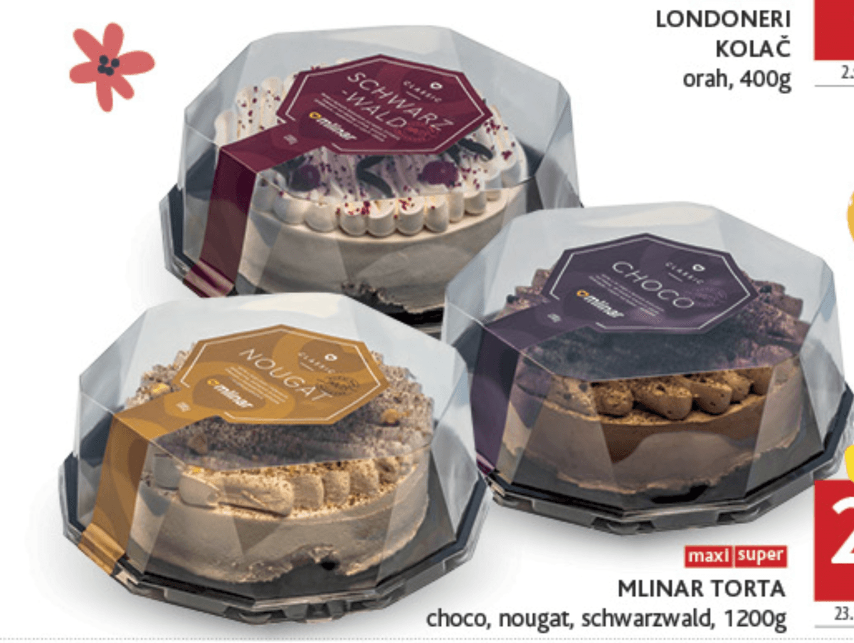 Mlinar Torta 1200g - Akcija u trgovini Konzum