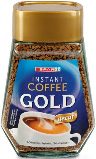SPAR Gold instant kava bez kofeina 100 g Akcija u trgovini Spar