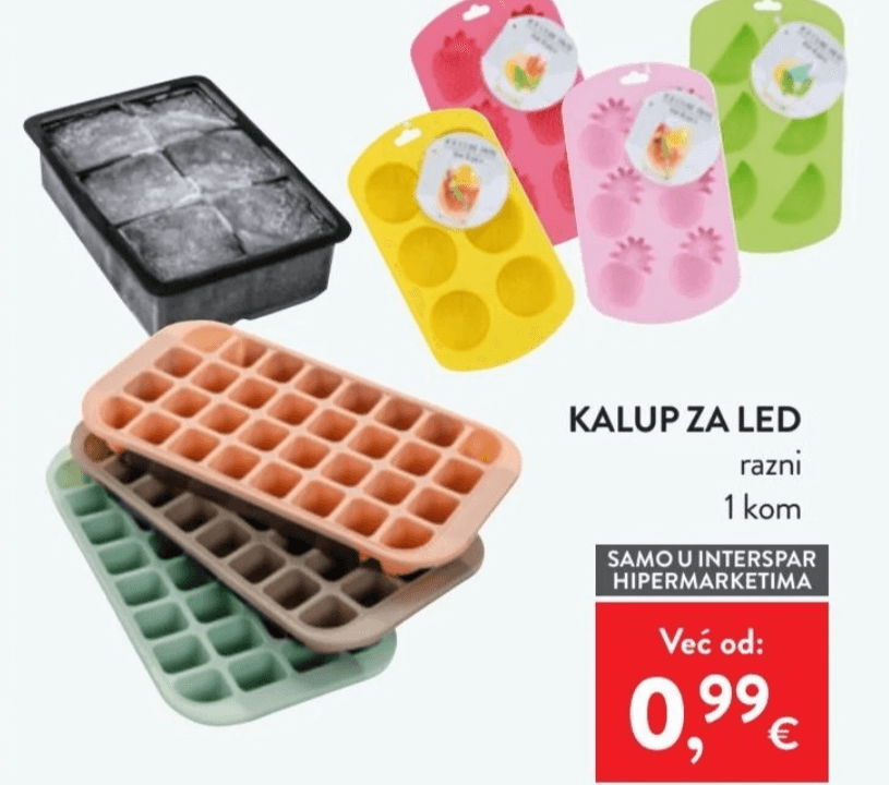 Kalup za led 1 kom - Akcija u trgovini Spar