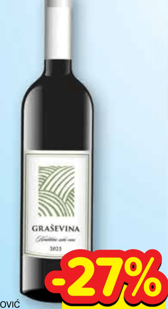 Čobanković Graševina 0.75 l - Akcija u trgovini Plodine