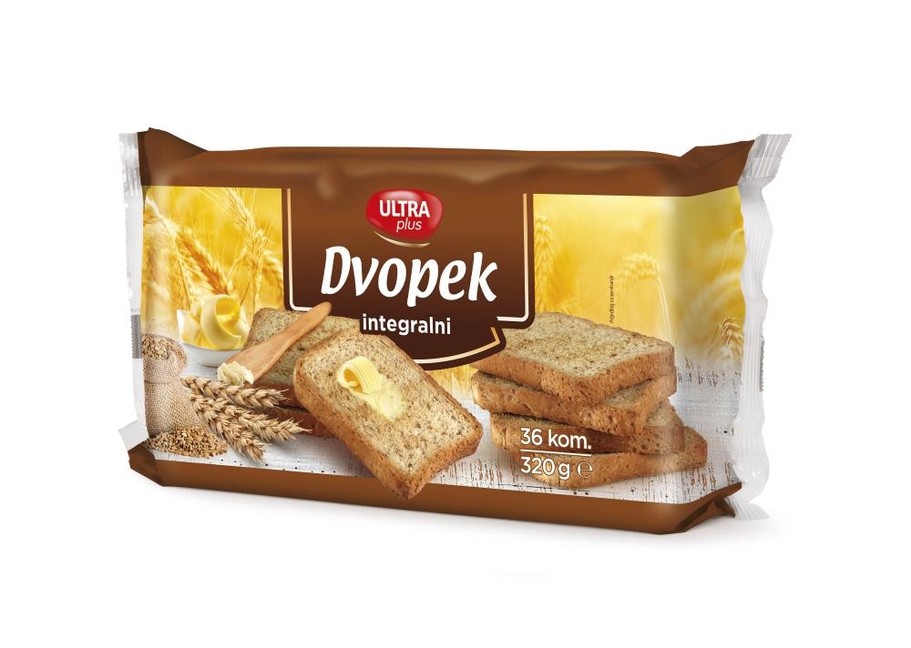 ULTRA PLUS Integralni dvopek 320 g - Akcija u trgovini Ultra