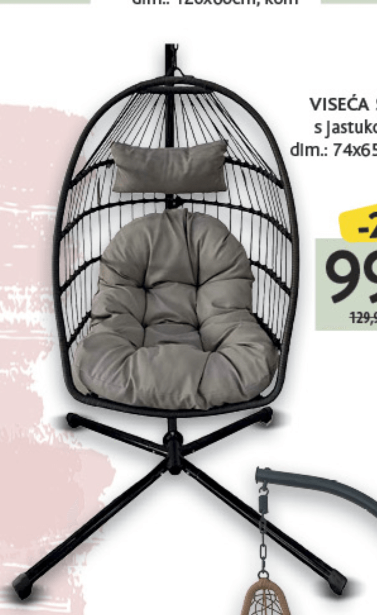 Viseća stolica - Akcija u trgovini Konzum