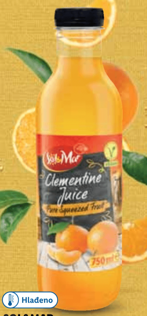 SOL&MAR Svježi sok od klementine 0.75 l - Akcija u trgovini Lidl