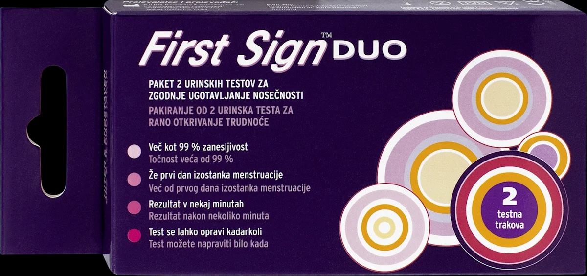 First Sign Urinski Test za Rano Otkrivanje Trudnoće 2 kom. - Akcija u trgovini Dm