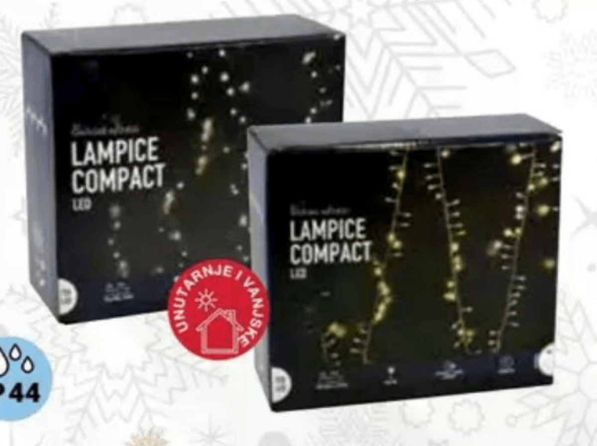 Božićne LED lampice 22,5 m, 750 lampica Akcija u trgovini Plodine