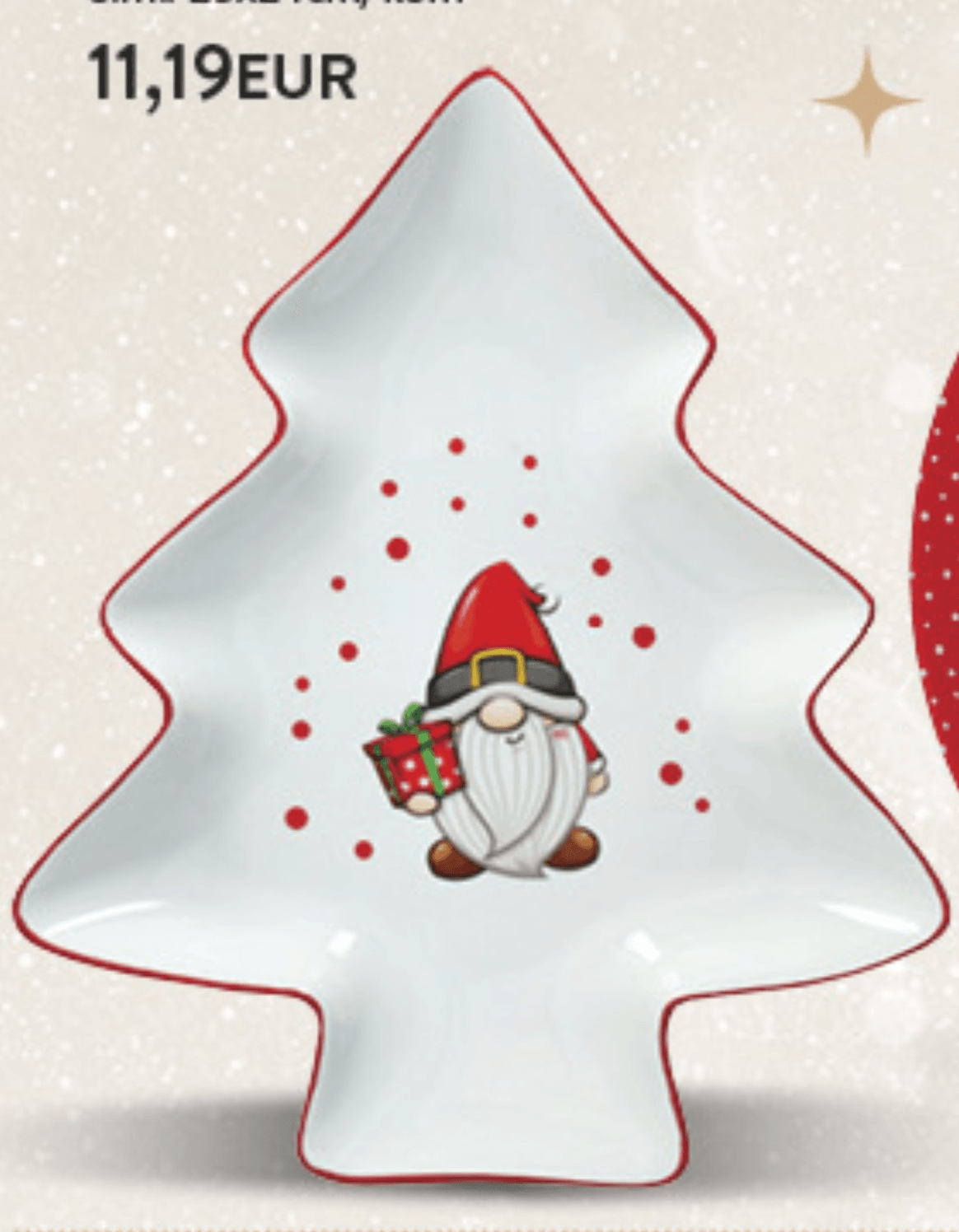 Tanjur drvce s gnomom kom - Akcija u trgovini Konzum