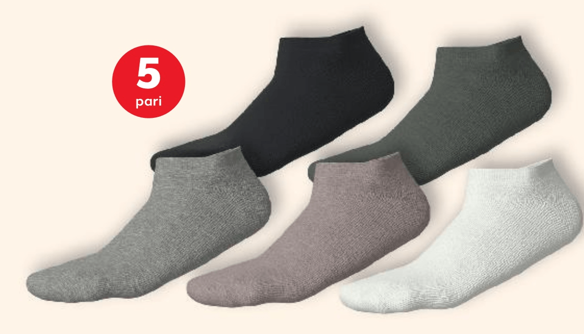Esmara Men Muške stopalice 5 pari - Akcija u trgovini Kaufland