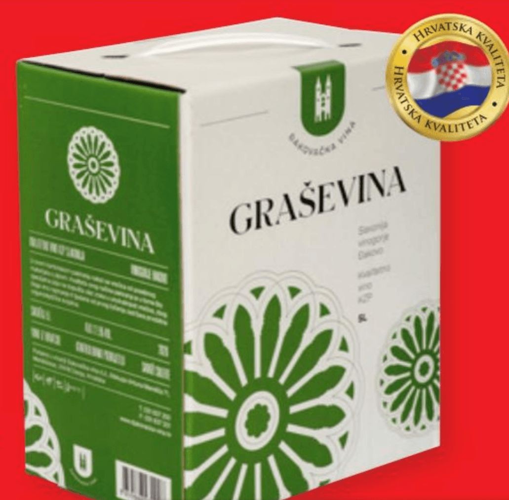 Vino Đakovo Graševina 5 L - Akcija u trgovini Spar