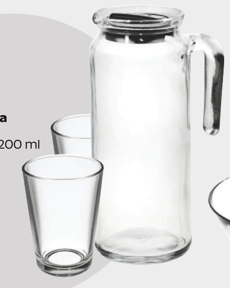 Vrč i set čaša 1 L vrč + 6 čaša - Akcija u trgovini Tommy