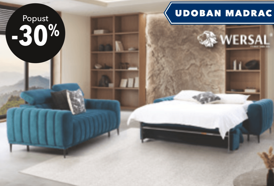 2-sjed maxi Gandi 227x102cm WERSAL - Akcija u trgovini Harvey Norman