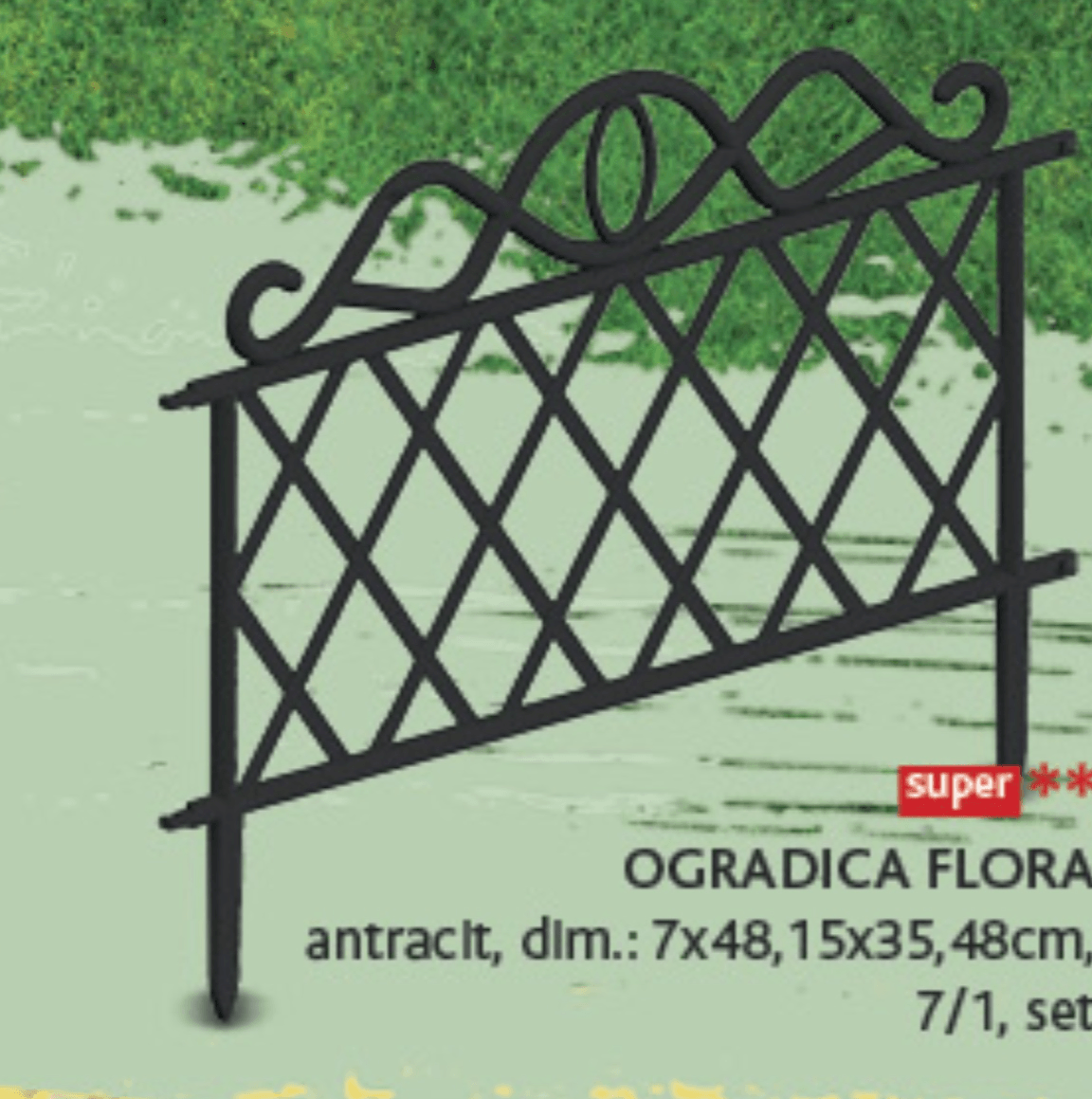 Ogradica Flora 7/1, set - Akcija u trgovini Konzum