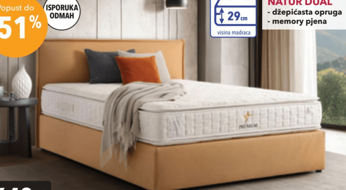 Madrac NATUR DUAL 160x200cm - Akcija u trgovini Harvey Norman