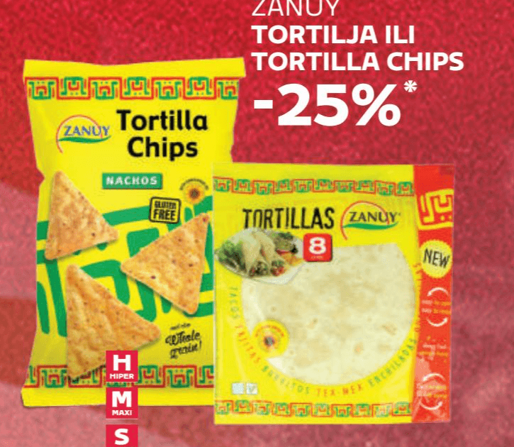 Zanuy Tortilja ili Tortilla Chips - Akcija u trgovini Tommy
