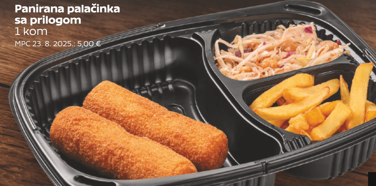 Panirana palačinka sa prilogom 1 kom - Akcija u trgovini Tommy