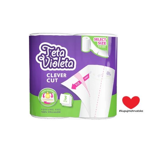 Violeta Clever Cut papirnati ručnici 2 role - Akcija u trgovini Ribola