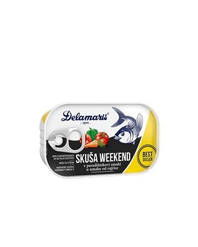 Delamaris skuša weekend u umaku od rajčice 125 g Akcija u trgovini Pivac