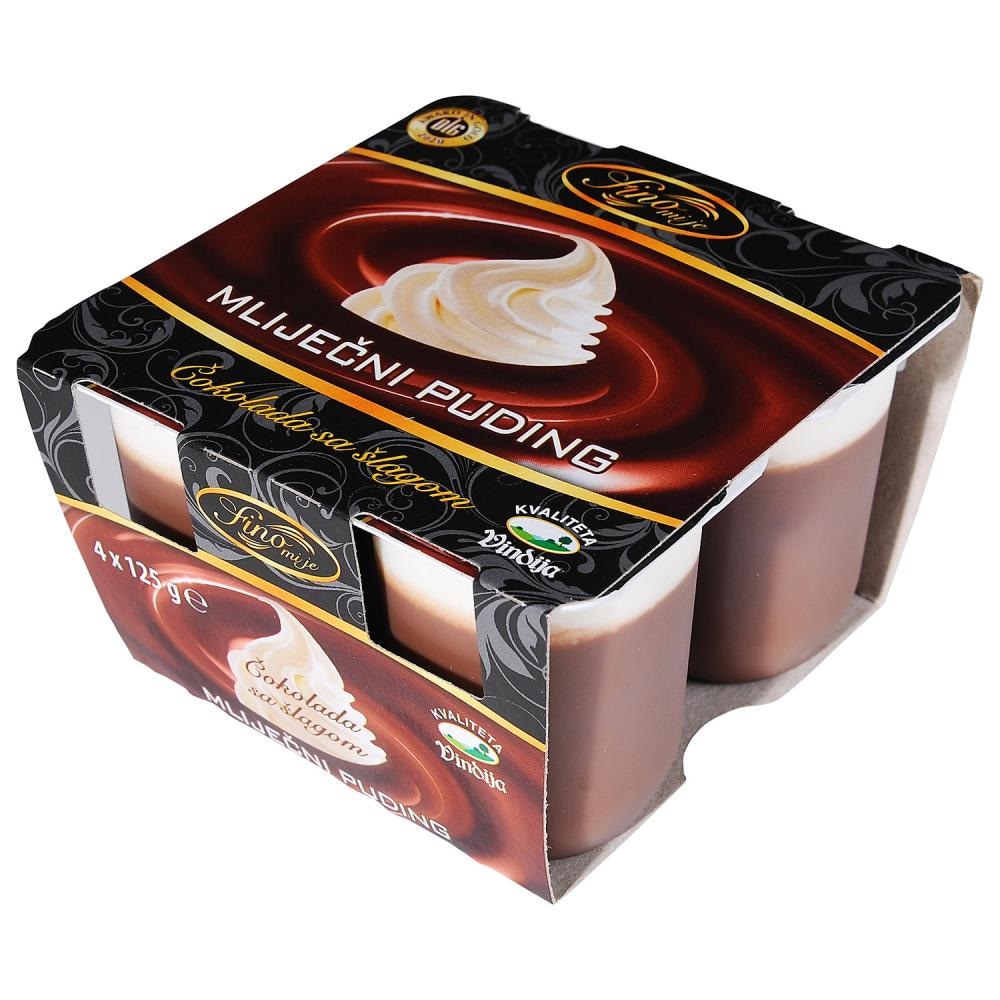Fino mi je puding vanilija šlag / čokolada šlag 4 x 125 g - Akcija u trgovini NTL