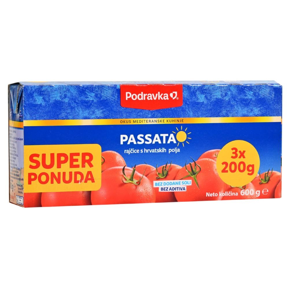 Podravka Rajčica pasirana 600 g (3x200 g) - Akcija u trgovini Studenac