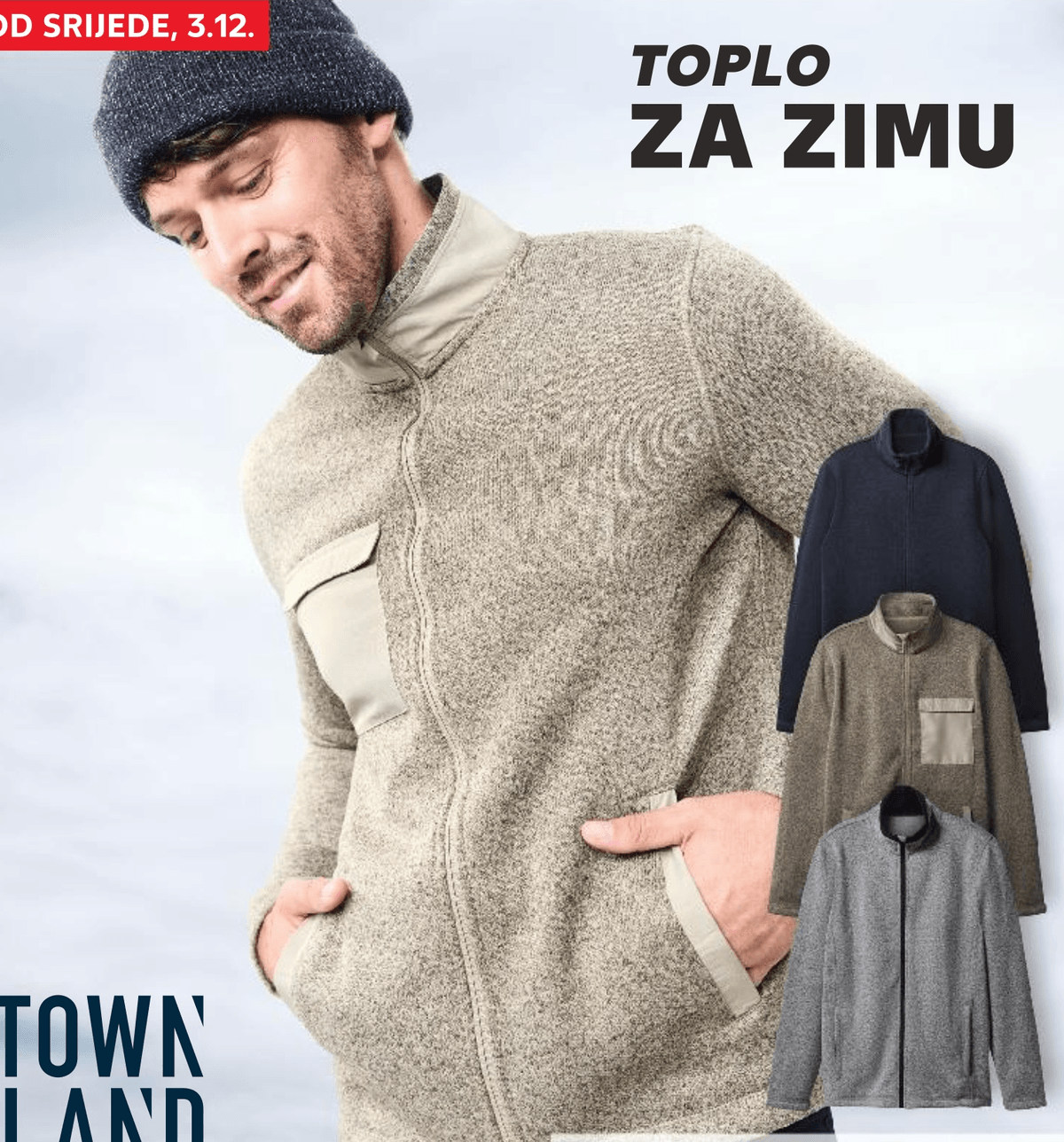 Muška flis jakna komad Town Land - Akcija u trgovini Kaufland