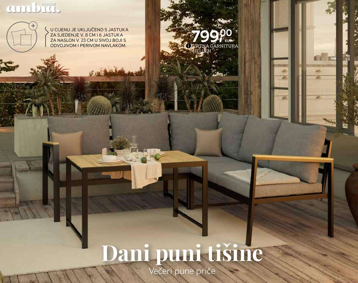 Vrtna garnitura Hellen - Akcija u trgovini Lesnina