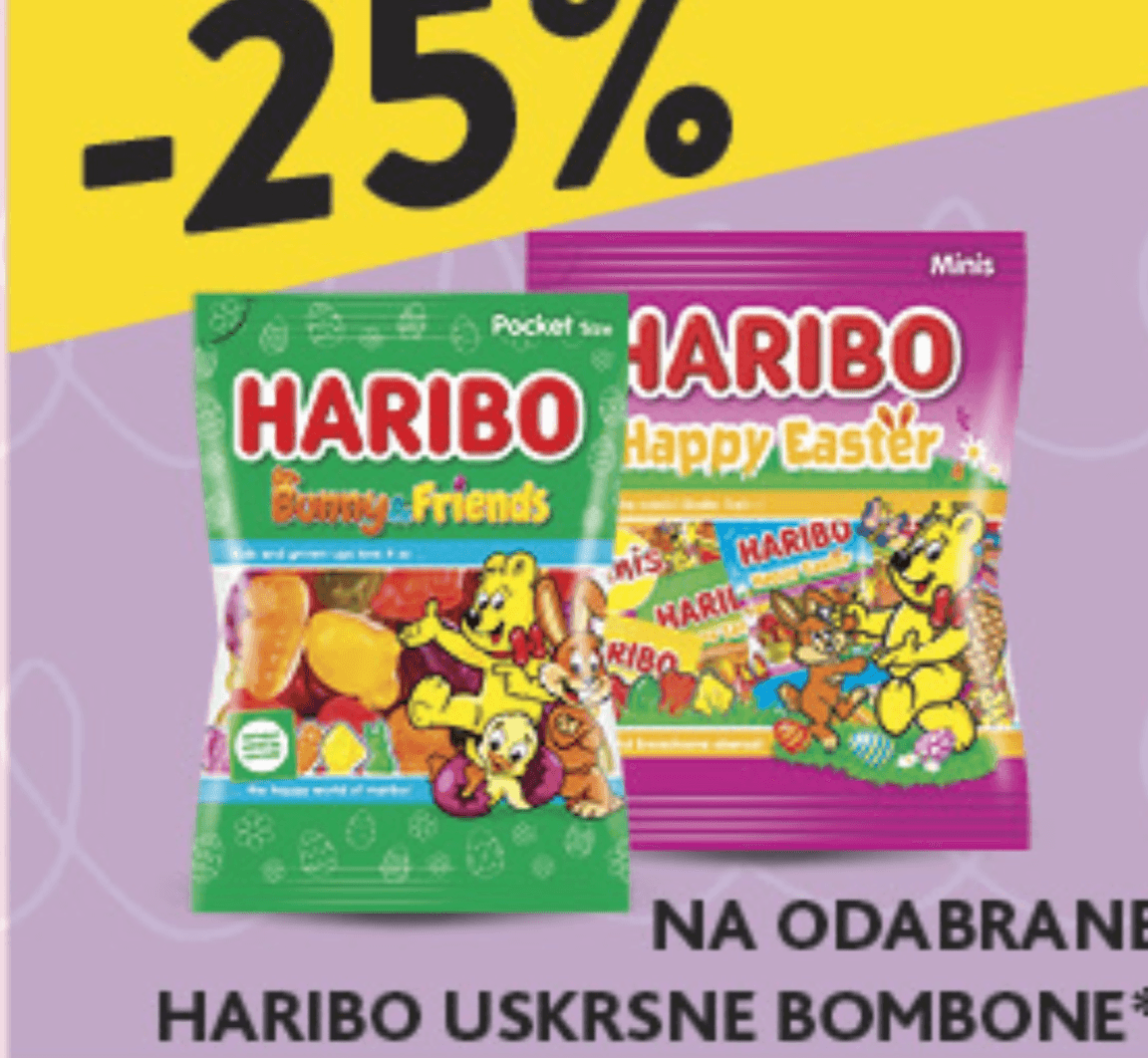 Odabrane Haribo uskršnje bombone - Akcija u trgovini Konzum