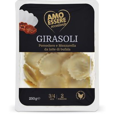 Girasoli Rajčica i Mozzarella di Bufala Premium 250 g AMO ESSERE - Akcija u trgovini Eurospin