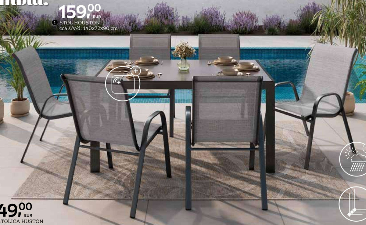 Stol Houston - Akcija u trgovini Lesnina