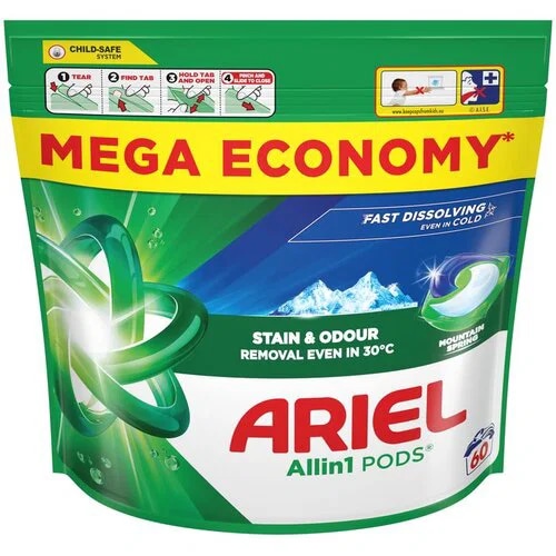 Kapsule Ariel gel mountain spring 60 kom Akcija u trgovini Bakmaz
