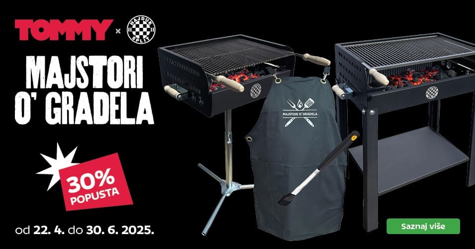 Majstori o' gradela Pregača 1 kom - Akcija u trgovini Tommy