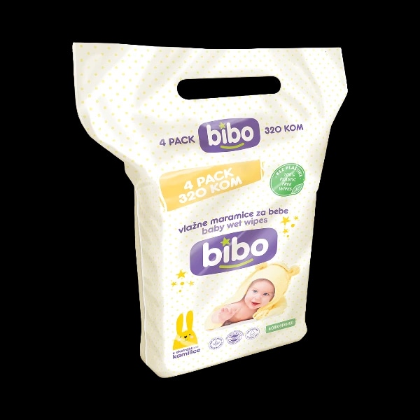 Bibo Dječje vlažne maramice 4 x 80 kom - Akcija u trgovini KTC