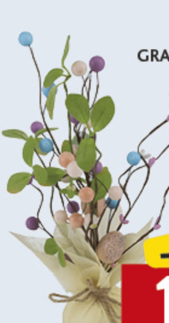 Buket s grančicama i jajima - Akcija u trgovini Konzum