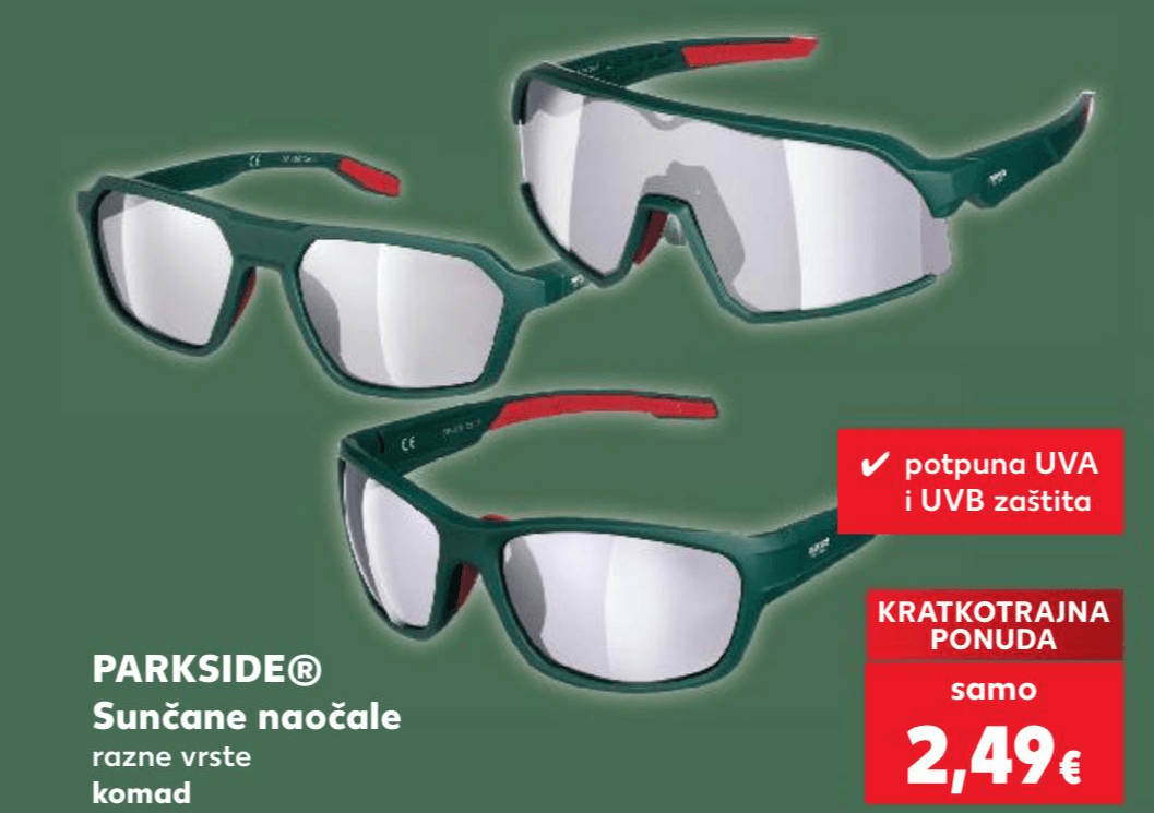 Parkside sunčane naočale komad Akcija u trgovini Kaufland