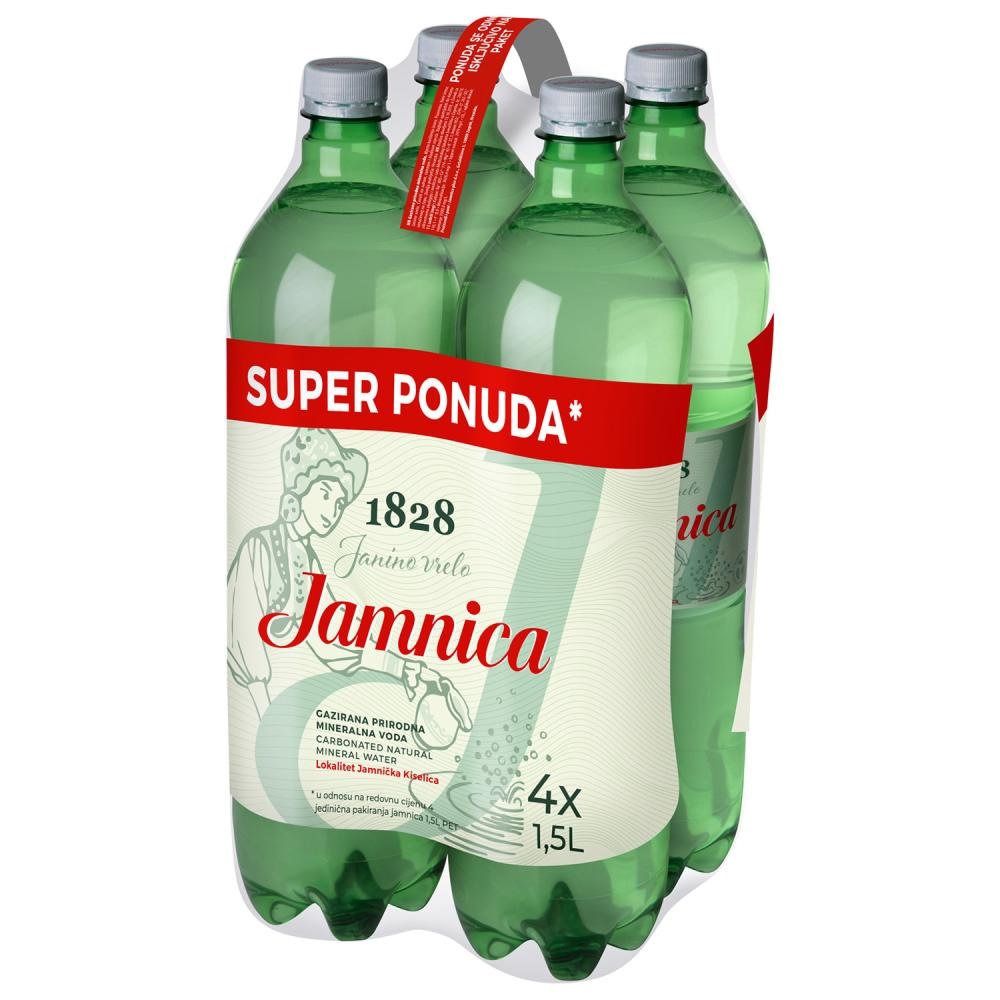 Jamnica Prirodna mineralna voda 4 x 1.5 l - Akcija u trgovini Lidl