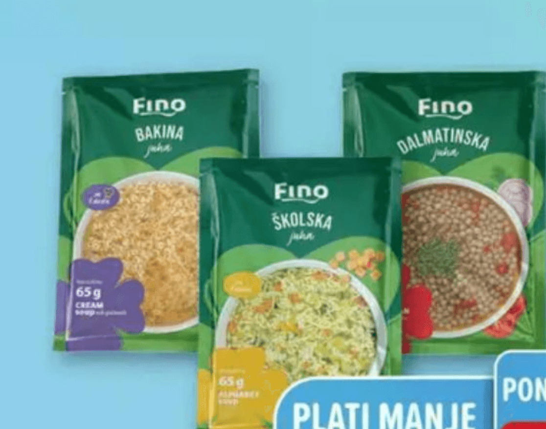 Juhe u vrećici Fino 46 - 65 g - Akcija u trgovini Plodine