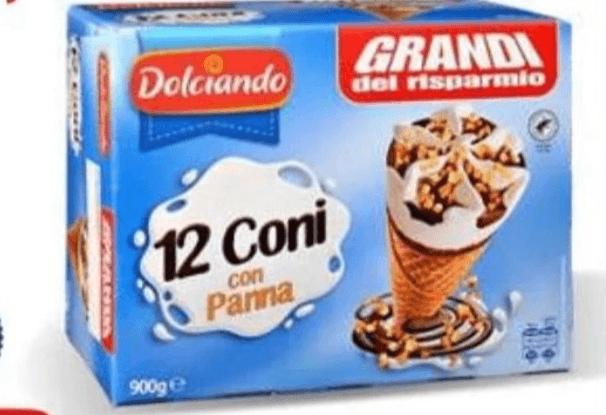 Kornet šlag 12 kom, 900 g Dolciando - Akcija u trgovini Eurospin