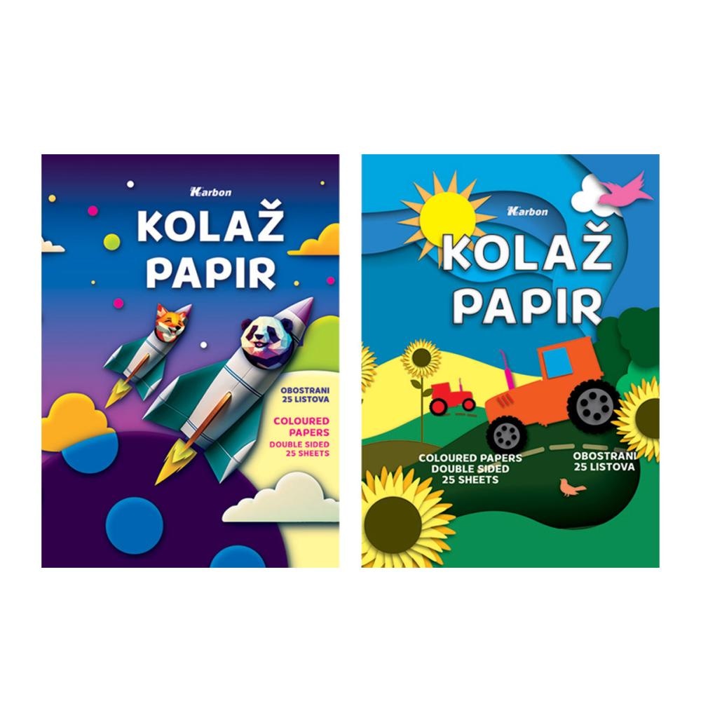Karbon kolaž papir mat obostrani A4, 25 listova Akcija u trgovini KTC